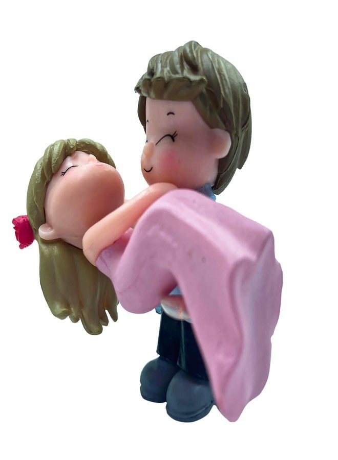 Self Lub Cute Cartoon Couples Action Figure Ornament | Car Dashboard Accessories for Interior Decoration | Adorable Toys for Home Decor Accessories (Couple Design 3) - Image 2